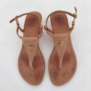 Tory Burch Britton Wedge Thong Sandals, Sz 7